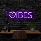 Vibes Neon Sign for Positive Spaces