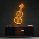 Violin Neon Sign for Music Lovers and Studios