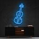 Violin Neon Sign for Music Lovers and Studios