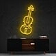Violin Neon Sign for Music Lovers and Studios