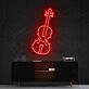 Violin Neon Sign for Music Lovers and Studios