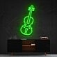 Violin Neon Sign for Music Lovers and Studios