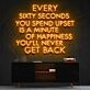 Every Sixty Seconds Neon Sign for Motivational Spaces