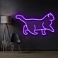 Walking Cat Neon Sign for Pet Lovers and Kids Rooms