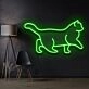 Walking Cat Neon Sign for Pet Lovers and Kids Rooms