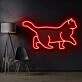 Walking Cat Neon Sign for Pet Lovers and Kids Rooms
