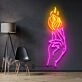 Hand Of Passion Neon Sign for Artistic Spaces