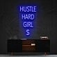 Hustle Hard Girl Neon Sign for Motivational Spaces
