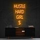 Hustle Hard Girl Neon Sign for Motivational Spaces