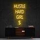 Hustle Hard Girl Neon Sign for Motivational Spaces