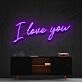 I Love You Neon Sign for Romantic Settings