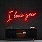 I Love You Neon Sign for Romantic Settings