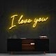 I Love You Neon Sign for Romantic Settings