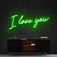 I Love You Neon Sign for Romantic Settings