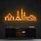 Iconic Monuments Neon Sign for Travel Lovers