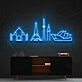 Iconic Monuments Neon Sign for Travel Lovers