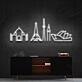 Iconic Monuments Neon Sign for Travel Lovers