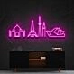Iconic Monuments Neon Sign for Travel Lovers