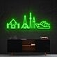 Iconic Monuments Neon Sign for Travel Lovers