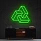 Interlocking Boxes Neon Sign for Geometric Art Lovers