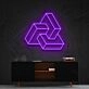 Interlocking Boxes Neon Sign for Geometric Art Lovers