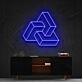 Interlocking Boxes Neon Sign for Geometric Art Lovers