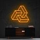 Interlocking Boxes Neon Sign for Geometric Art Lovers