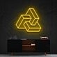 Interlocking Boxes Neon Sign for Geometric Art Lovers