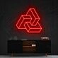 Interlocking Boxes Neon Sign for Geometric Art Lovers
