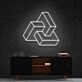 Interlocking Boxes Neon Sign for Geometric Art Lovers