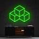3D Cubes Neon Sign for Geometric Art Lovers