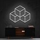 3D Cubes Neon Sign for Geometric Art Lovers