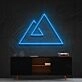 Abstract Mountains Neon Sign for Nature and Artistic Spaces
