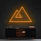 Abstract Mountains Neon Sign for Nature and Artistic Spaces