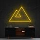 Abstract Mountains Neon Sign for Nature and Artistic Spaces