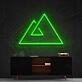 Abstract Mountains Neon Sign for Nature and Artistic Spaces