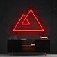 Abstract Mountains Neon Sign for Nature and Artistic Spaces