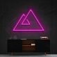 Abstract Mountains Neon Sign for Nature and Artistic Spaces
