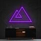 Abstract Mountains Neon Sign for Nature and Artistic Spaces