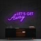 Lets Get Away Neon Sign for Travel Lovers
