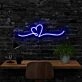 Line Art Heart Neon Sign for Romantic Settings