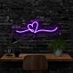 Line Art Heart Neon Sign for Romantic Settings
