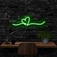 Line Art Heart Neon Sign for Romantic Settings