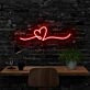 Line Art Heart Neon Sign for Romantic Settings