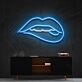 Lips Biting White Neon Sign for Modern and Bold Spaces