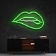 Lips Biting White Neon Sign for Modern and Bold Spaces