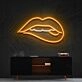 Lips Biting White Neon Sign for Modern and Bold Spaces