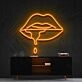 Lips Dripping Neon Sign for Bold Statements