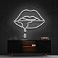 Lips Dripping Neon Sign for Bold Statements