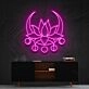 Moon Lotus Neon Sign for Peaceful and Zen Spaces